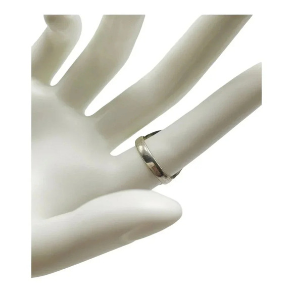 Silver Plated Pink Quartz Gemstone Ring Silver Tone Vintage Size 8 - Picture 5 of 6